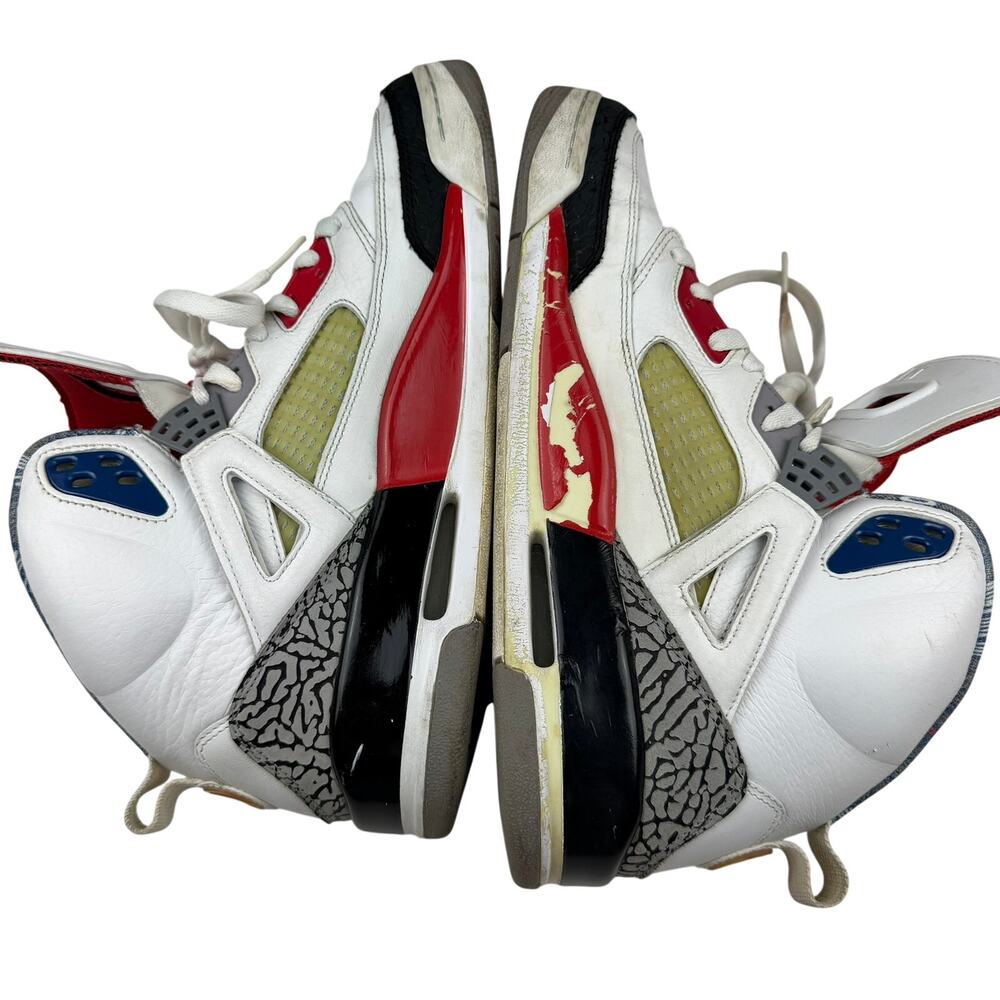 Nike Air Jordan Spizike White Fire Red Black Sneakers Size 12 - Picture 6 of 7